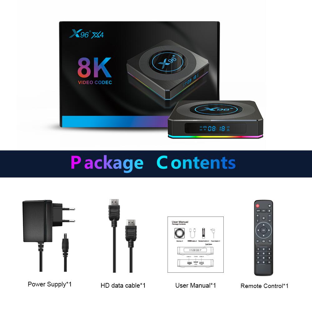 CustomizedX96 X4 amlogic S905X4 ott tv box from China manufacturer